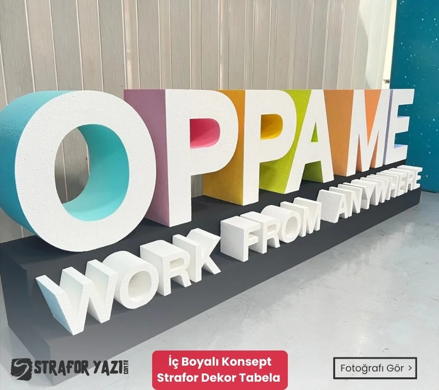 Boyalı Strafor Tabela