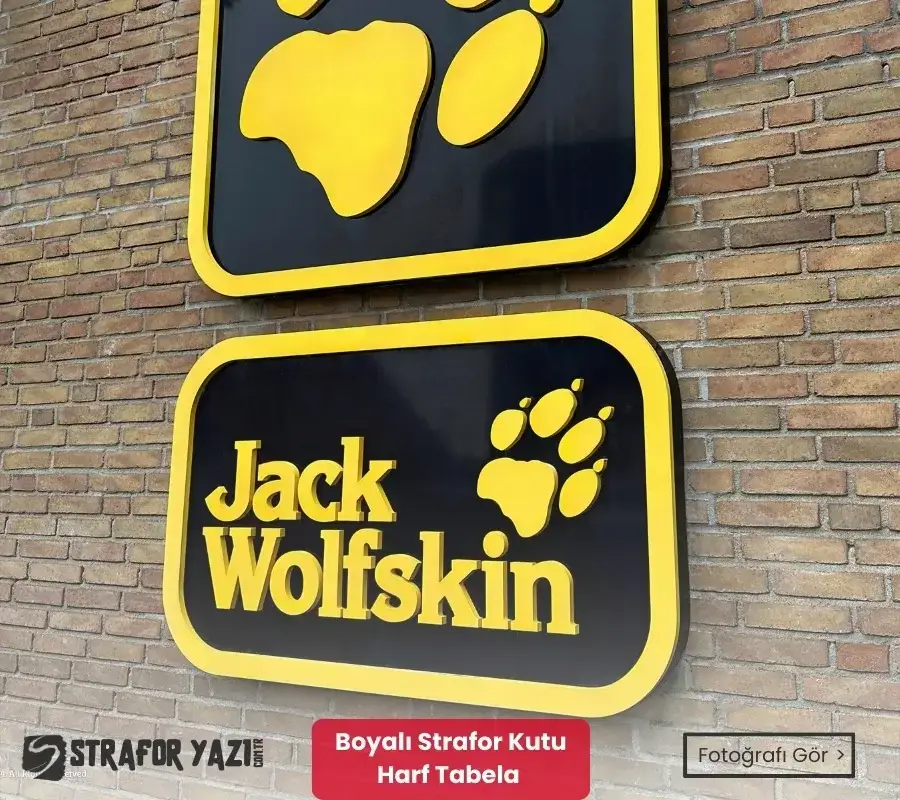 Boyalı strafor kutu harf tabela