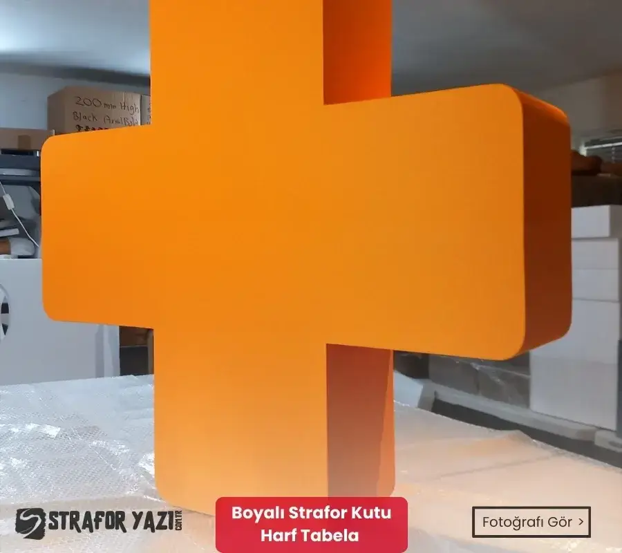 Strafor Kutu Harf Dekor tabela