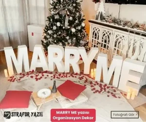 evlilik teklifi strafor dekor